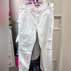 NWT Lilly Pulitzer South Ocean Skinny High Rise Jeans in White